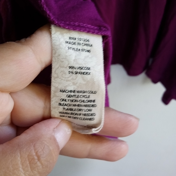 Soft Surroundings Women Purple Jersey Knit Open Cardigan size 1X - Picture 7 of 7